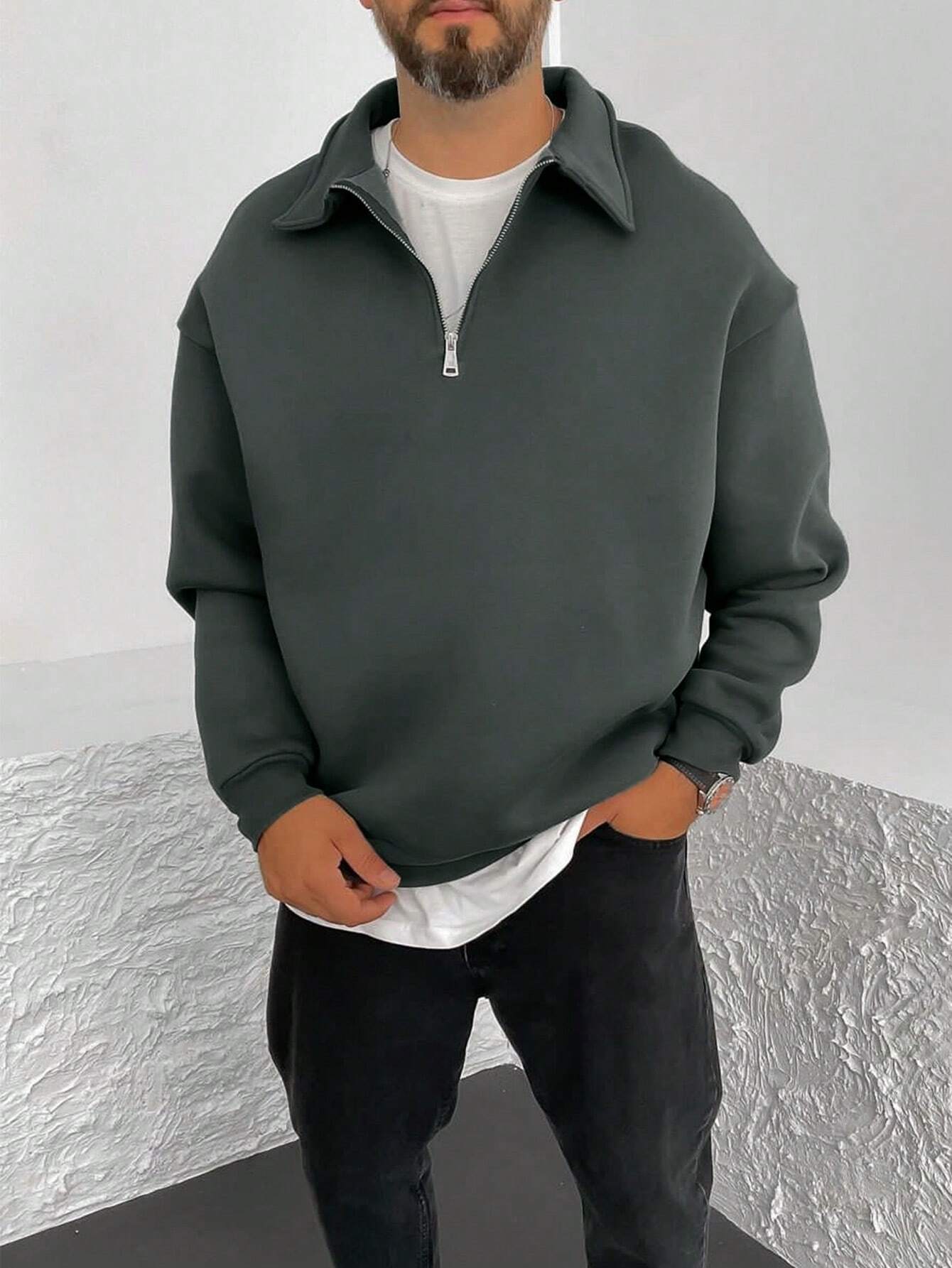 COLLAR ZIP JUMPER