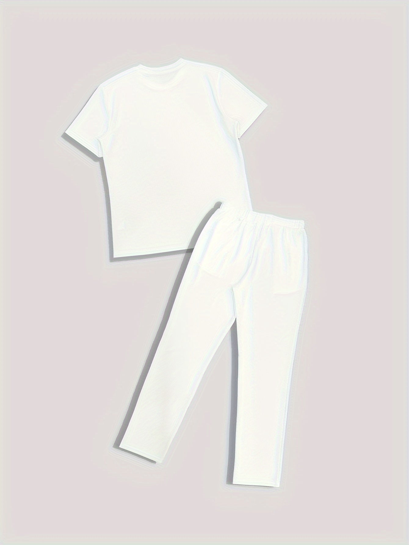 FITTED WHITE PLEATED SET